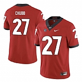 Georgia Bulldogs 27 Nick Chubb Red Nike College Football Jersey Dzhi,baseball caps,new era cap wholesale,wholesale hats